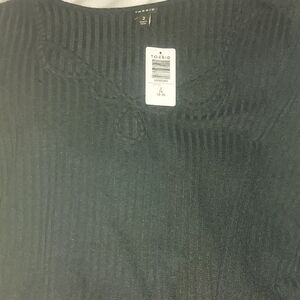 Torrid Black Ribbed Sweater